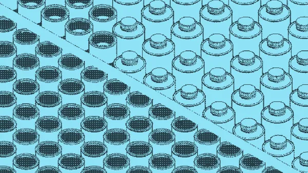 Open cans arranged loosely beside lidded canisters stacked neatly